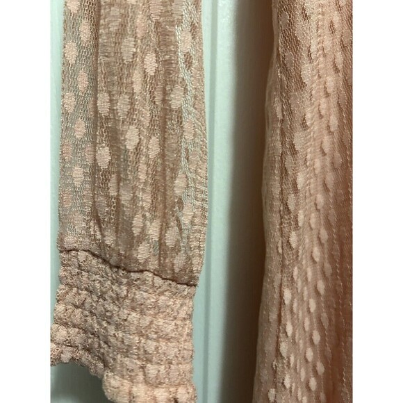 NINA LEONARD Lace Dress Trapeze Mock Neck Pink Rose Small Long Sleeve NWT Shift - Picture 16 of 16